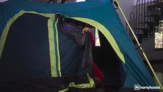 Alexis Tae Ignites Passion in Wild Tent Threesome Scene