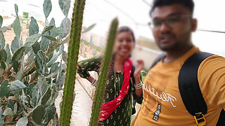 Sali and brother-in-law went to the park to roam - brother-in-law you took sister-in-law for a walk, then sister-in-law became happy and made brother-in-law happy.