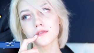 Webcam Busty Blonde Babe Dildo Fuck