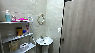 Ass Clap Big Tits Nipples Pierced Hot Stepdaughter in Bathroom Stepdad Walks in She Begs Him for a Golden Shower - Mastermeat1