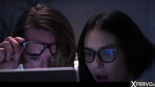 Heavenly Marcello Bravo and Amalia Davis's squirt smut