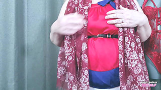 Aunty's Big Tits in Her New Satin Top (big Tits Ass Pussy Homemade Wife MILF PAWG GILF Fetish Amateur Mature)