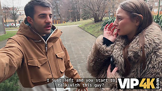VIP4K. She wants everyone to try her BIG TITS, even a Stranger off the street
