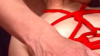 Weak Slave Woman Wears Tight Bondage Neatly for Male Pleasure