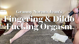 Granny Norma Jean's Fingering & Dildo Fucking Orgasm