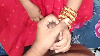 Bangladeshi Wife in Red Saree Hard Fuck - Doggystyle & Missionary Sex with Bangla Voice