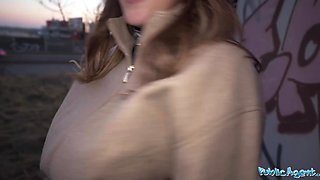A brunette slut gives up her pussy in exchange for money