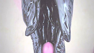 Femdom Handjob and Sub Cleanup off Heels