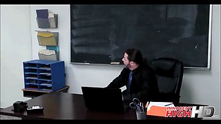Nerdy h. teenie screwed by teacher