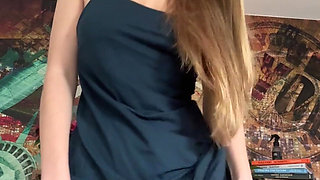 Lifting My Dress for a Cheeky Panty Tease