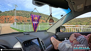 My Friend Loves My Feet and I Make Him a Nice Handjob with My Feet and I Turn My Wet Pussy on Him Ho