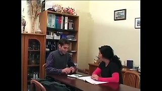 Step Mom Takes My Giant Dick In The Bedroom - Hot MILF Brunette Fuck