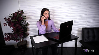 Naughty Ceo Indica Jane Fetish Cannot Stop Touching Her Huge Tits