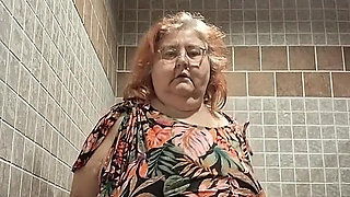 Big Beauty Nurse Vicki Dances and Strips in the Bathroom!