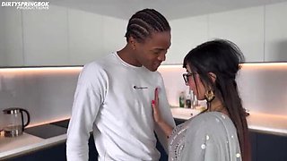 Bhabi Aaliyah Yasin Gives Wet Blowjob to BBC - Busty Desi Moans for Cum