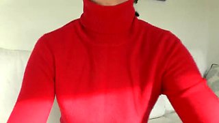 German MILF Lady Victoria Valente POV JOI - Cum on Her Sweater Fetish & Leather Skirt Taboo