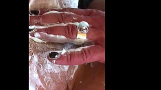Amateur horny young blonde fingering pussy