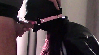 MILF Mouth-fucked with Saliva and Cum