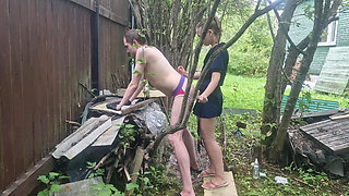 Anastasia Mistress outdoor fuck strapon anal