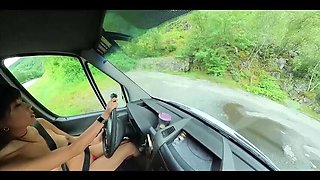 DaringKiara Naked Driving Solo - Asian Amateur Outdoor Car Fetish 4K