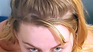 Amateur Blonde Blowjob handjob and cumshot