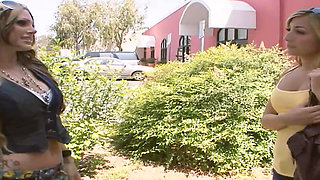 Lesbians in Heat Scene 4: Gorgeous Busty Blonde Lesbians Playing with Fingers and Dildo