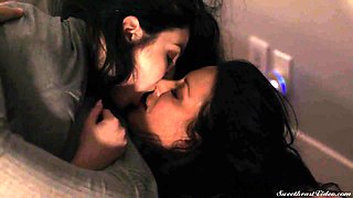 Brunette lesbian momma takes control over her blonde babe