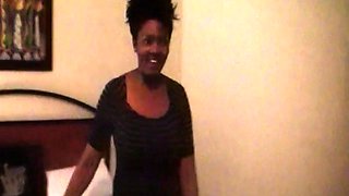 Real amateur African BBW on fake casting