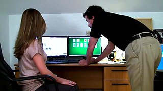 Spanked Office Worker