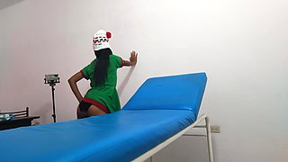Brunette Stepsister Dressed up in a Sexy Female Elf Costume and Started Getting Horny