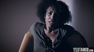 Ebony mature model squirts on wife knob