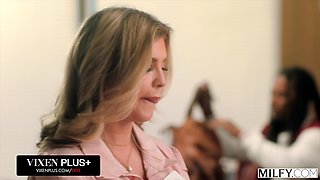 MILFY Huge-boobed Blond COUGAR Andie Anderson Can't Stand against Dude's BIG BLACK COCK