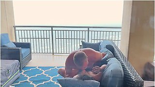 Hungover Grandpa Fuck Hot Latina Wife On The Balcony!