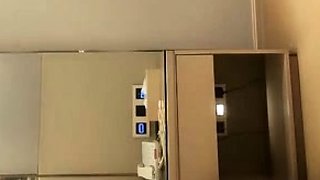 Small titted teen girl in stockings sucking Dick
