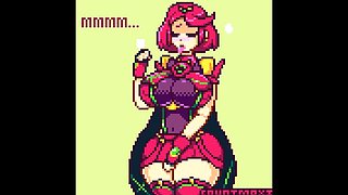 Horny Pyra From Xenoblade Wants Big Cock - Cowgirl POV Hentai