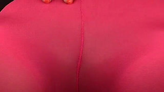 Totally Enjoy My Feet in Red Nylon, Fingering Myself on Swing Chair!