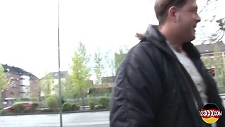 Kinky Brunette Facialed After Outdoor Fuck