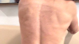 Pink labia close up of naive brunette