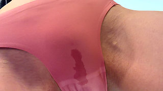Wet Spot on My Panties - Panty Peel Pussy Spread