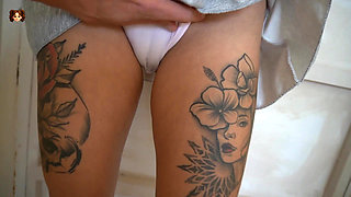 Hard cumshot in mouth, dirty college slut