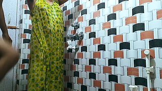 Indian Housewife and Her Brother in Law Doing Fun in Bathroom