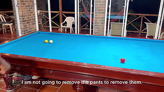 Spectacular Trio Between My Girlfriend and Friend on the Pool Table