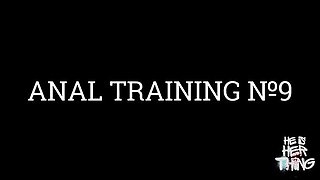 Anal Training with Double Dildo - Femdom Mistress Fucks Submissive Male Slave Rough