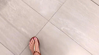 Feet in Sandals in Mall (i Found the Perfect Skirt)