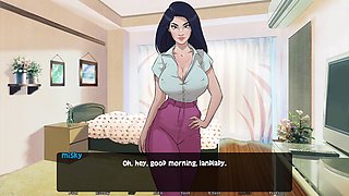 Animated mother getting aroused in naughty scenarios