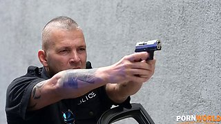 Orgey with cops: Blowjob, Doggy  Big Tits Porn