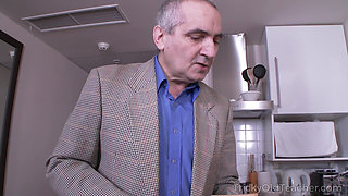 Old Teacher Punishes His Lazy Student with His Old Wrinkled Dick