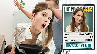 Naughty Teen Una Fairy Gets Spanked by Loan Manager in Hot Office Encounter