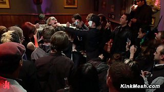 Lily LaBeau Blond hair babe Whore In Stocks