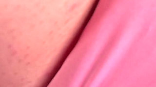 I Lick, Spit and Caress a Dick with My Tongue Through Pink Satin Panties